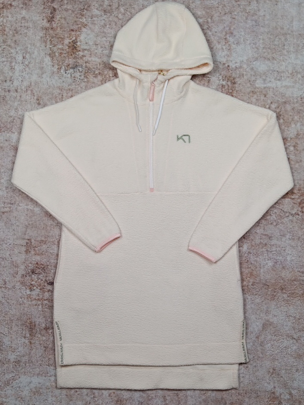 Kari Traa Fleece 3/4 Zip Hoodie Pullover Womens Size Small
